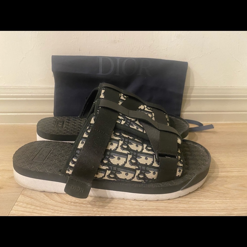 Dior Alpha Oblique Sandals (Black)